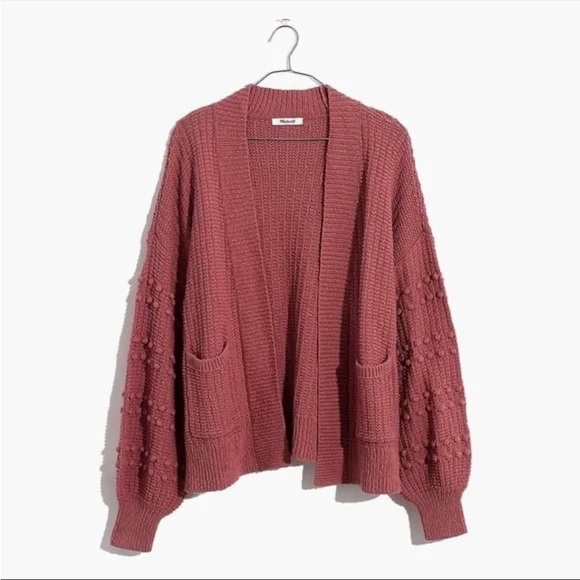 Madewell Pink Cardigan Cozy Knit Sweater - Picture 3 of 6